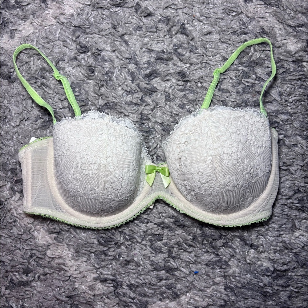 Aerie Balconette Bra Underwire Size 34C Green Lace Audrey